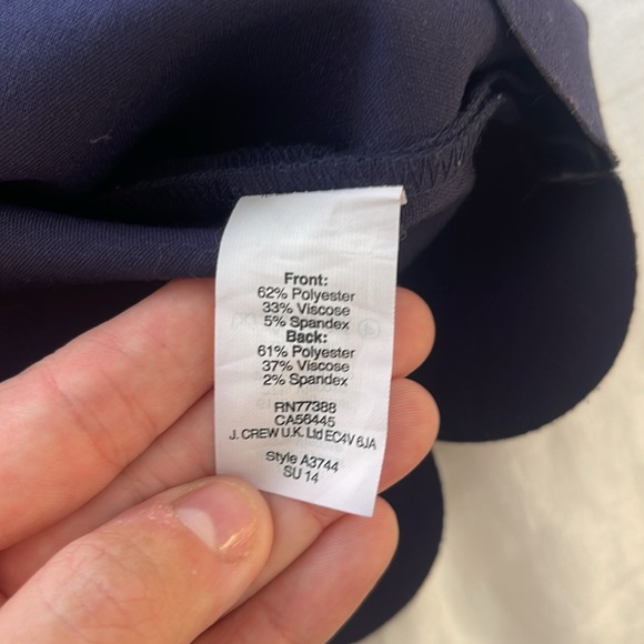 J. Crew Navy Blue Scallop Dress - Picture 5 of 5